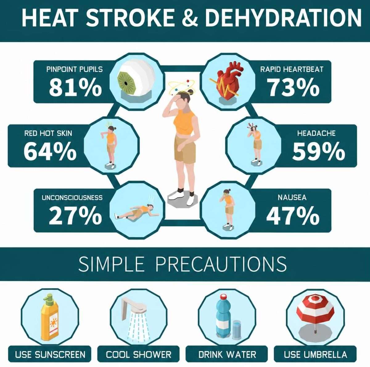 Heat Exhaustion vs. Heat Stroke Symptoms